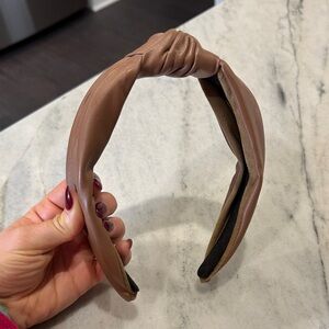Elegant Brown Leather Headband
